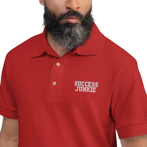 Embroidered Success Junkie Polo Shirt