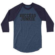 Load image into Gallery viewer, 3/4 sleeve Success Junkie Raglan shirt